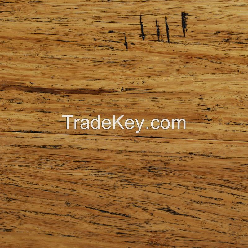 Distressed Handscraped surface Strand Woven Bamboo Flooring Water Resistant