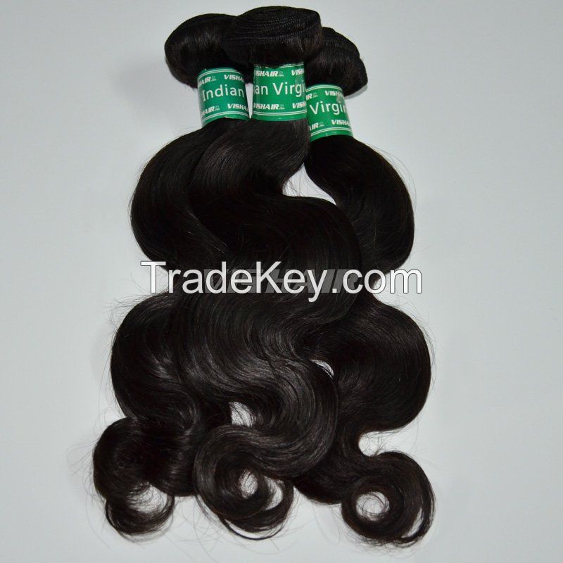 10inch-30inch Virgin Indian Remy Hair Body wave Natural Black 100g/pc