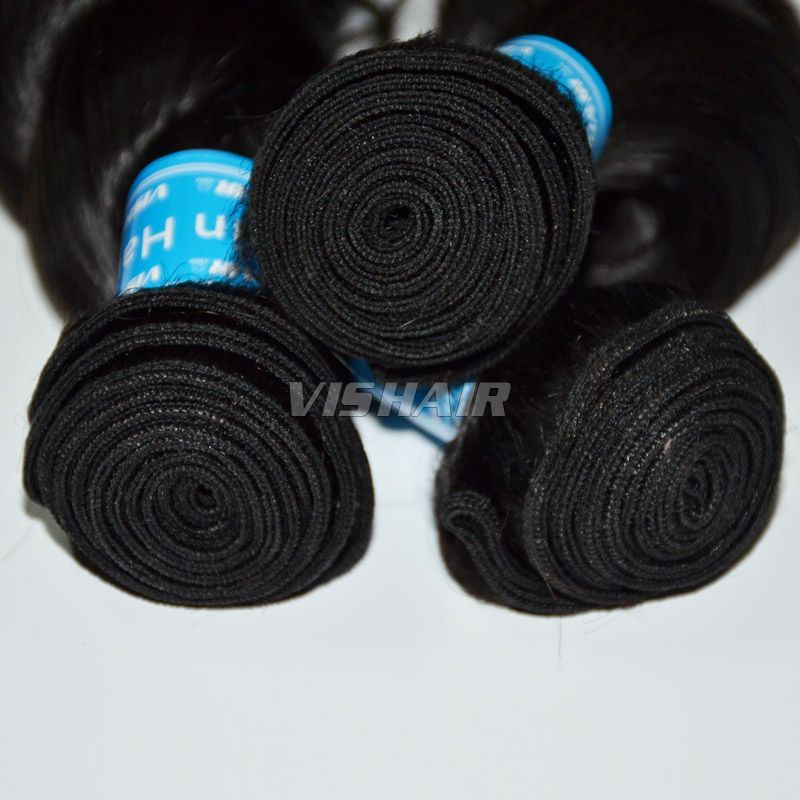 10inch-30inch Peruvian Virgin Remy Hair Loose wave Natural Black 100g/pc
