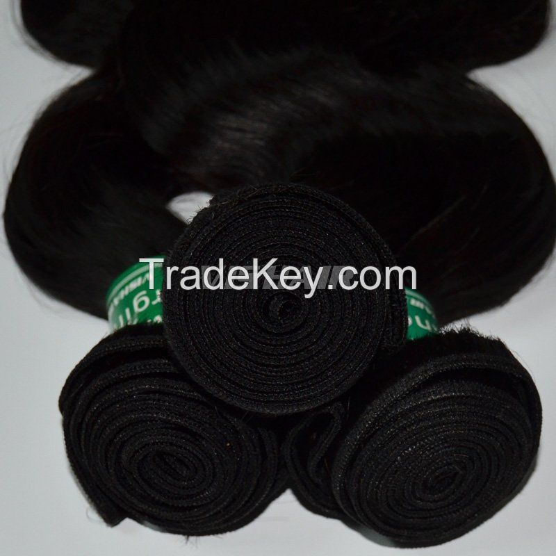 10inch-30inch Virgin Indian Remy Hair Body wave Natural Black 100g/pc