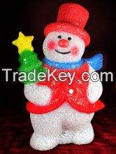 EVA&amp;LED Christmas decorative lights, Santa with present, xmas lights