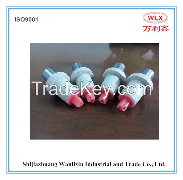 China supply R type disposable/expendable thermocouple with triangle c