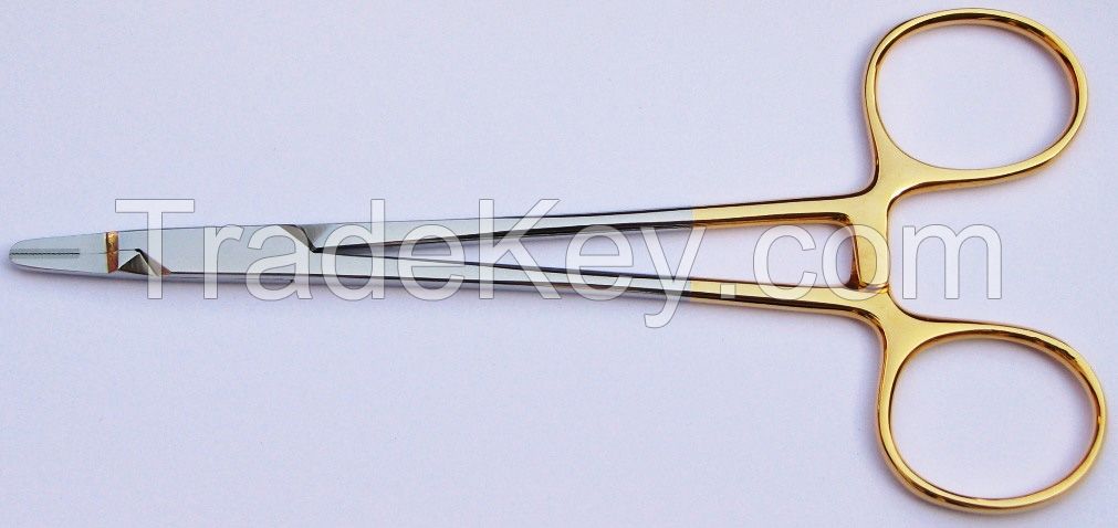 Needle Holder with tungsten carbide inserts, 13.5 cm	