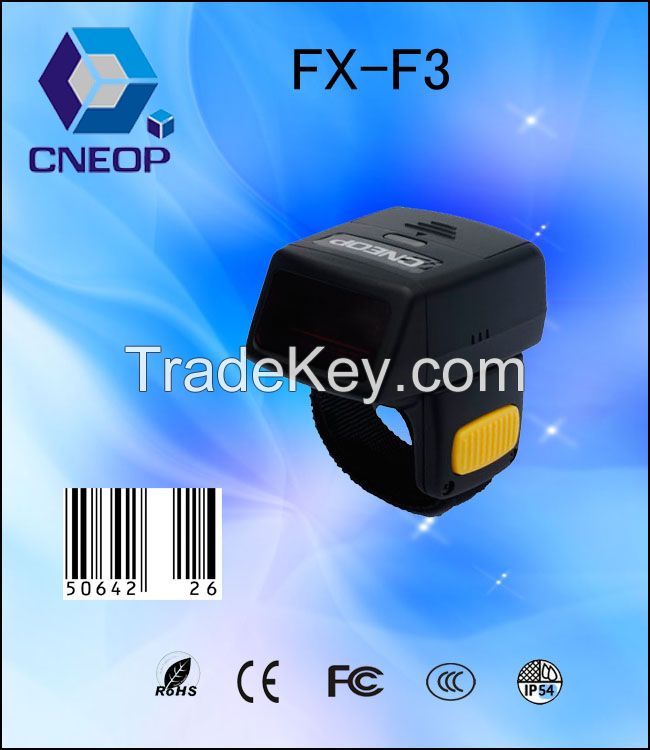 F3 wireless portable mini bluetooth barcode scanner mini/ wearable  finger scanner 