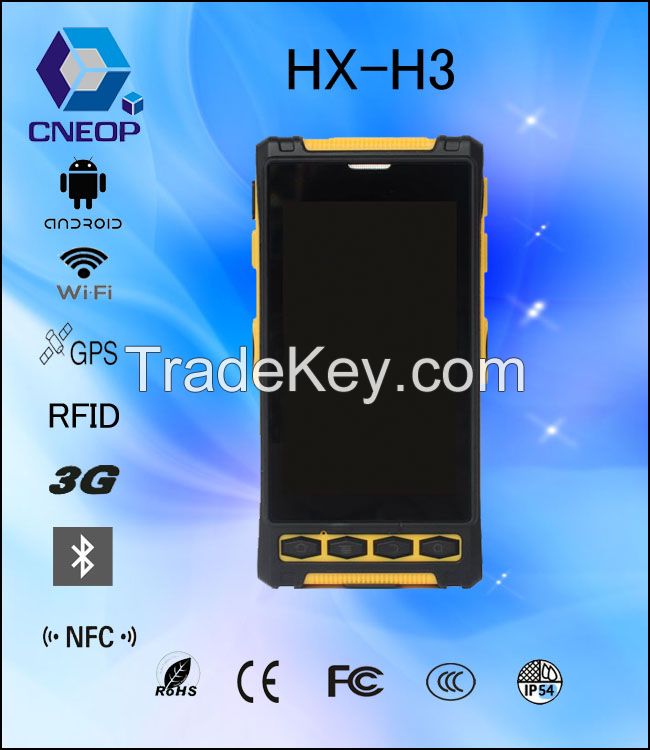H3 4.3 inch handheld rugged android barcode scanner  NFC terminal with bluetooth  OEM/ODM
