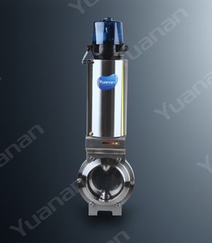 Pneumatic welding butterfly valve