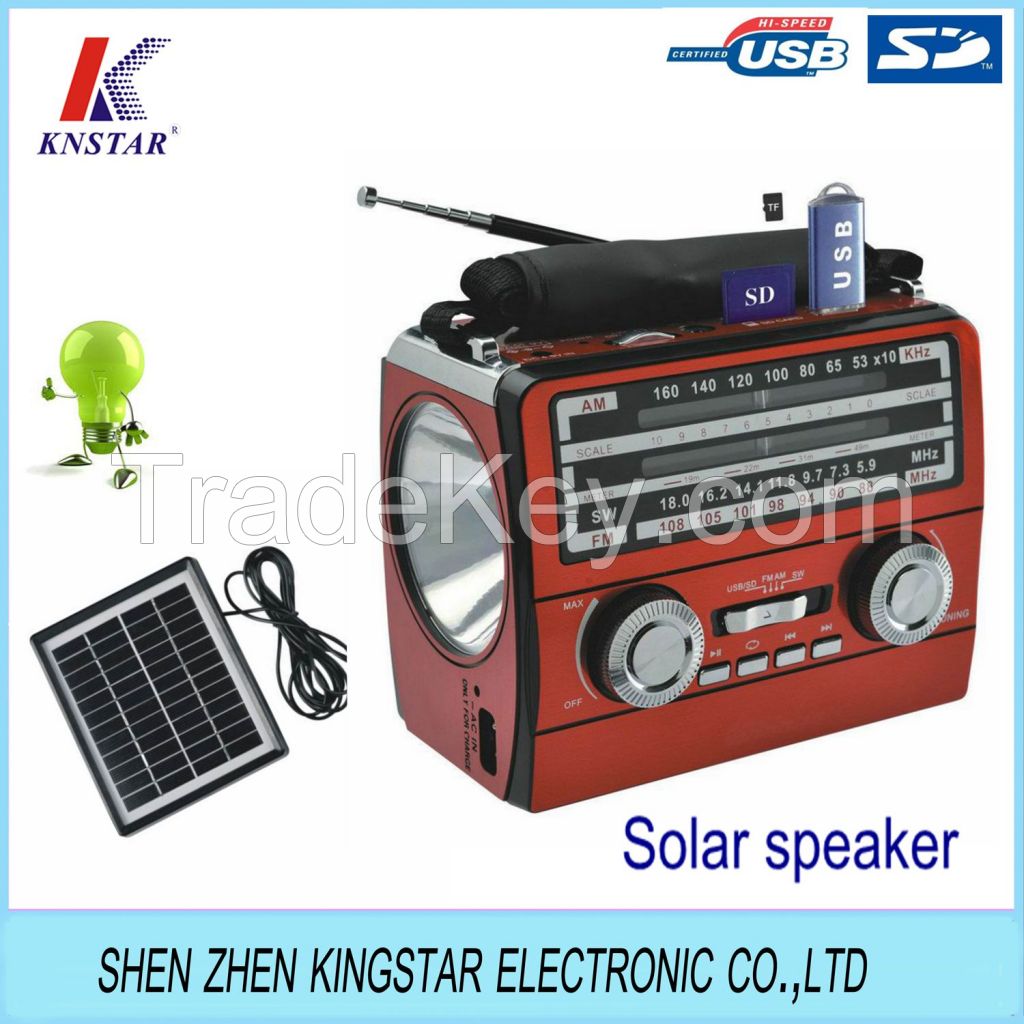 Solar Panel Radio With Rechargeable Battery Fp-1359u-s