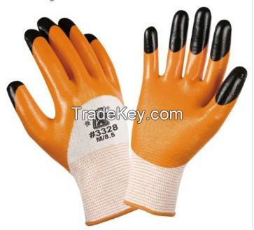 13 gauge polyester knitted with nitrile coated Industrial Glove