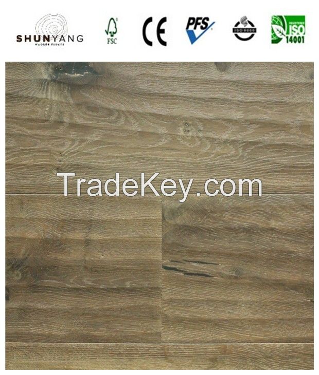 Hand scraped Engineered wood flooring