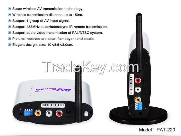 Hot selling 2.4Ghz 150meters STB wireless sharihng device TV transmitter and receiver PAT-220