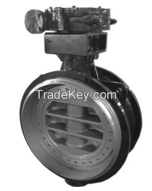 Triple eccentric high performance butterfly valve