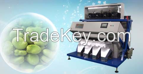 Intelligent image double side camera Broad Bean Color Sorter with high quality 