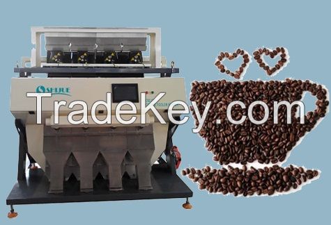 294 Channels CCD Optical Color Sorter with large capacity double side Camera for Coffee Bean 
