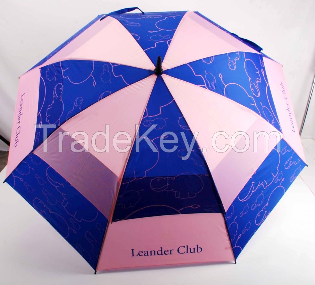 double layer golf umbrella advertising golf umbrella windproof golf umbrella