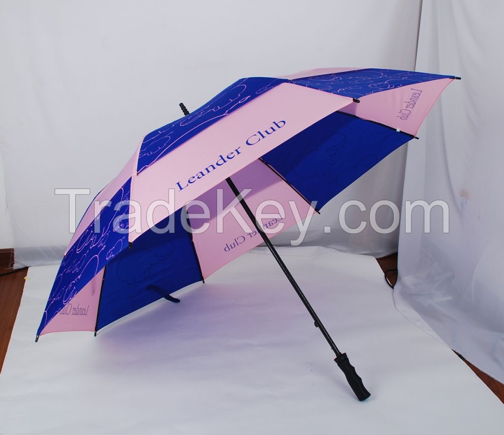 double layer golf umbrella advertising golf umbrella windproof golf umbrella
