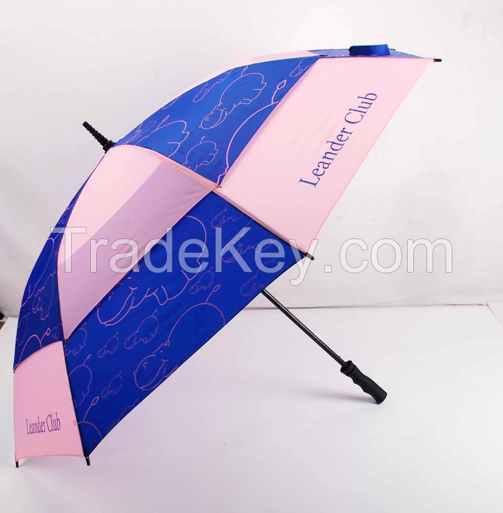 double layer golf umbrella advertising golf umbrella windproof golf umbrella