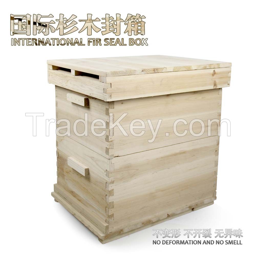 Hot sale Fir Wood Beehive for Beekeeping, Apiculture equipment, ten Frame Beehive On sale