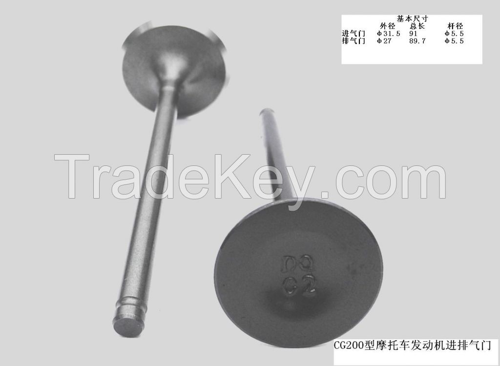 Japan's CG200 Motorcycle Engine Intake and Exhaust Valves for Honda
