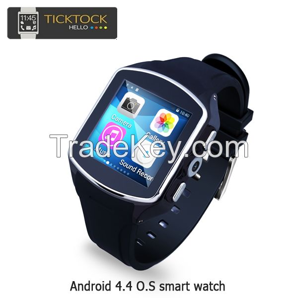 Android 4.4 O.S smart watch TT-BBG2,3G,WIFI,Waterproof,Camera,Pedometer supported watch phone