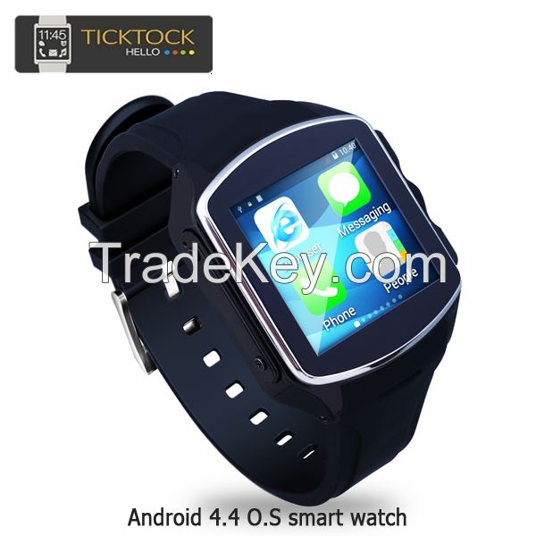 Android 4.4 O.S smart watch TT-BBG2,3G,WIFI,Waterproof,Camera,Pedometer supported watch phone