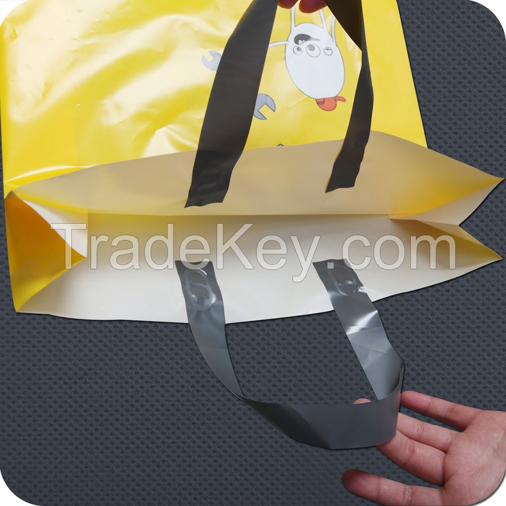 PE plastic bags with soft loop handle