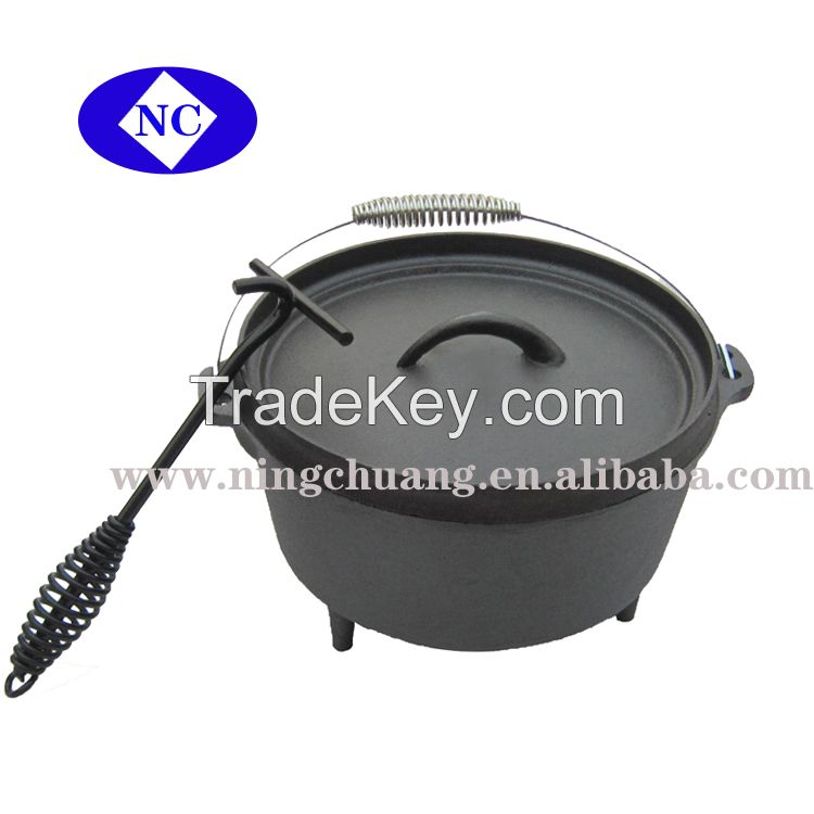 Cast Iron Camping Pot Dutch Oven Camping Pot