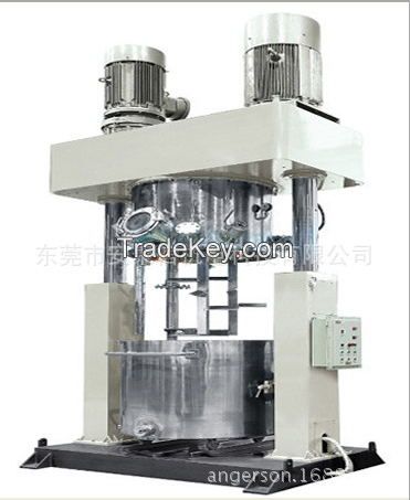 Double planetary mixer with disperser
