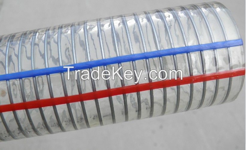 PVC flexible steel wire reinforced water supply &amp; suction hose Pipe