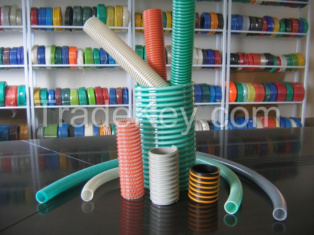 PVC Plastic Spiral Reinforced Water &amp; Suction Hose Irrigation Pipe