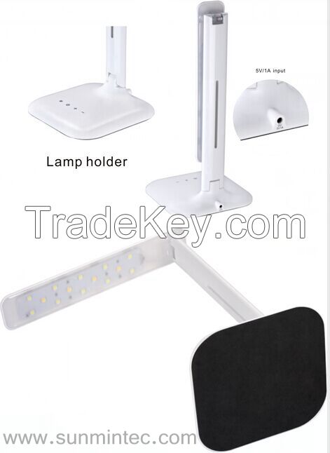 lighting ,LED lighting, LCD alarm LED desk lamp, 5-level touch sensor desk light