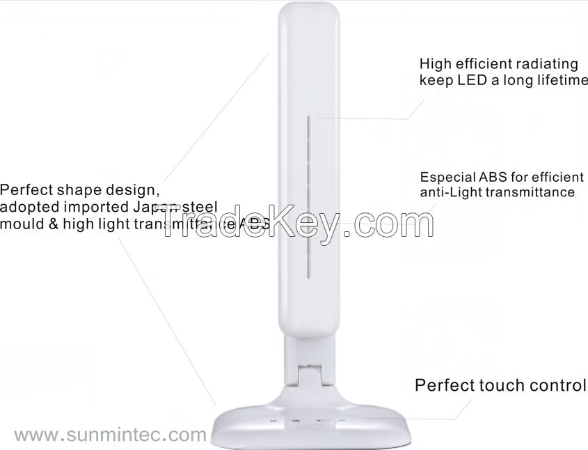 lighting ,LED lighting, LCD alarm LED desk lamp, 5-level touch sensor desk light