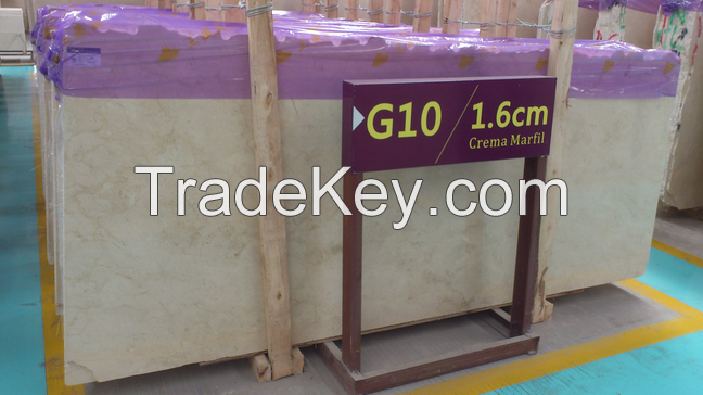 high quality crema marfil big slab