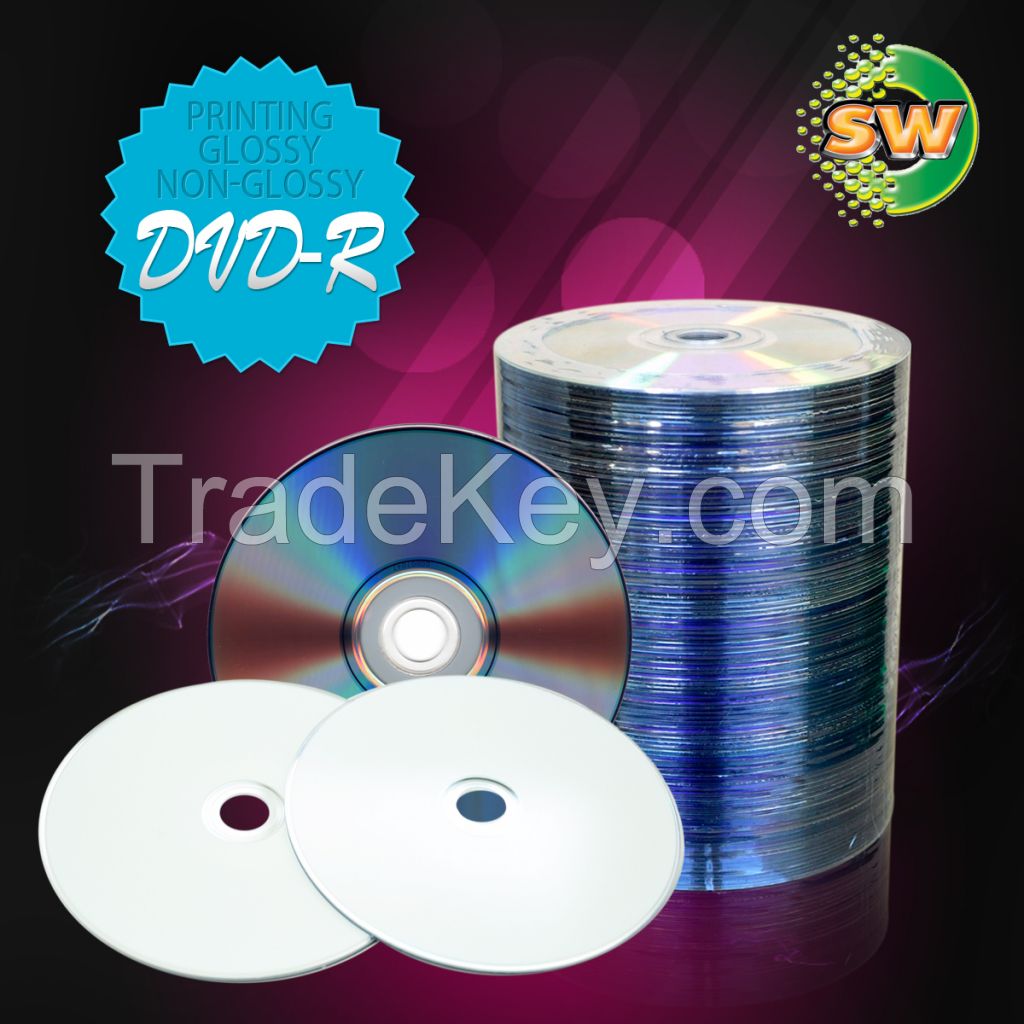 Inkjet Printable DVD-R 4.7GB 16X/120min (100 Shrink Pack)