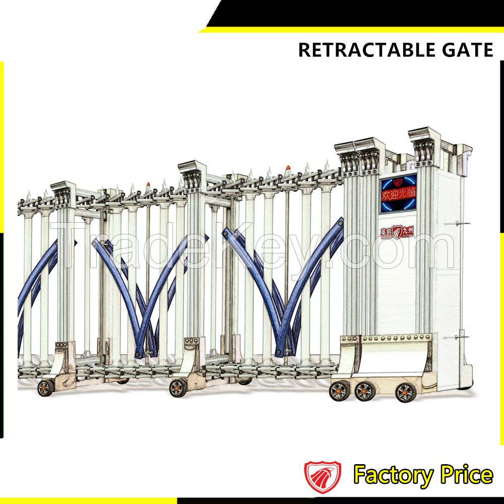 Highest quality Aluminum alloy Electric Retractable Gate