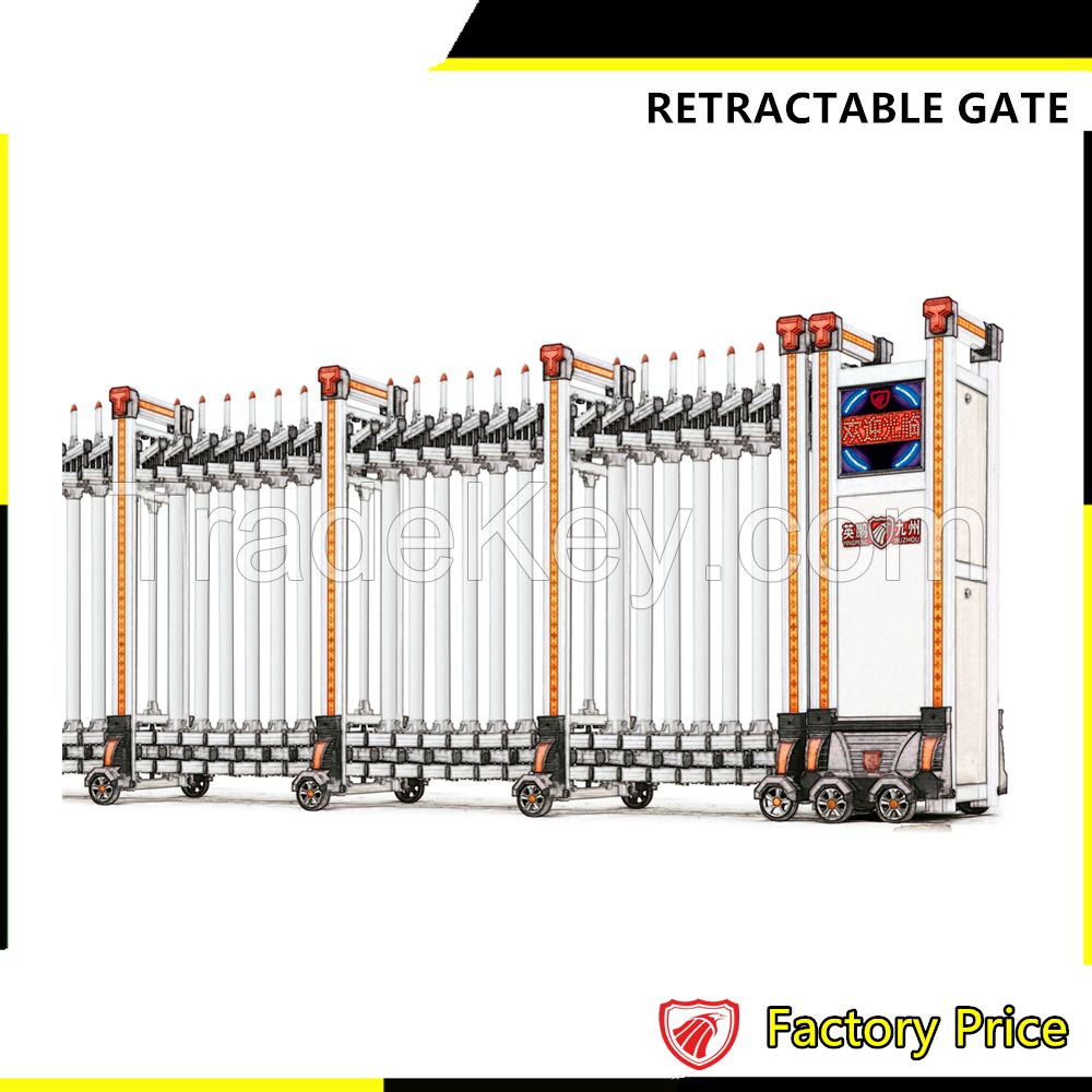 Highest quality Aluminum alloy Electric Retractable Gate