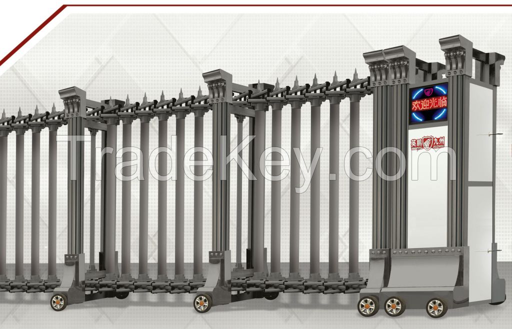 Modern gate designs Aluminum alloy Electric Telescopic Gate in highest quality Classical Romeâ… C 