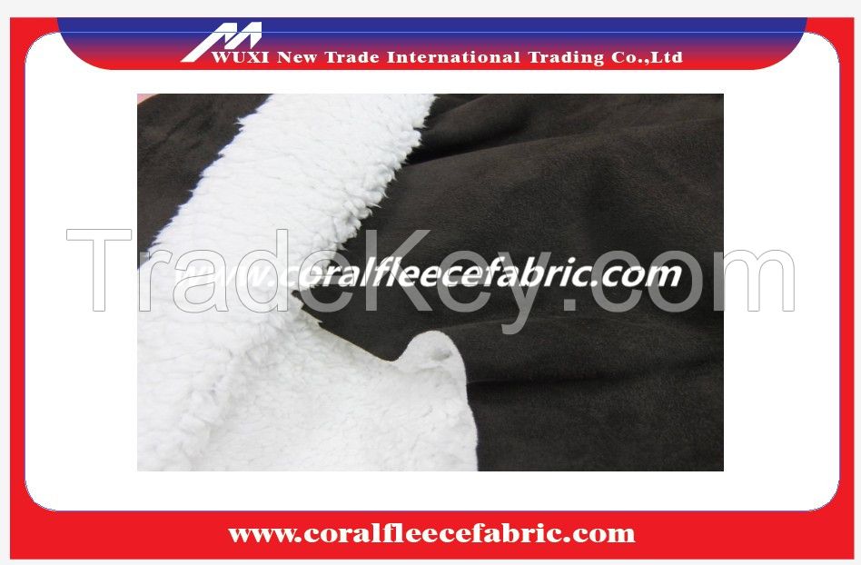 lambs wool fabric laminated with water proof sued for winter wear