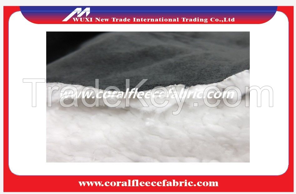 lambs wool fabric laminated with water proof sued for winter wear