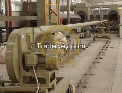 Internal rust cleaning line for steel pipes