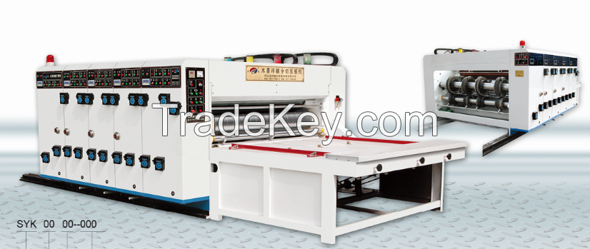 Flexo multi-color printing &amp; slotting machine (chain feeding)