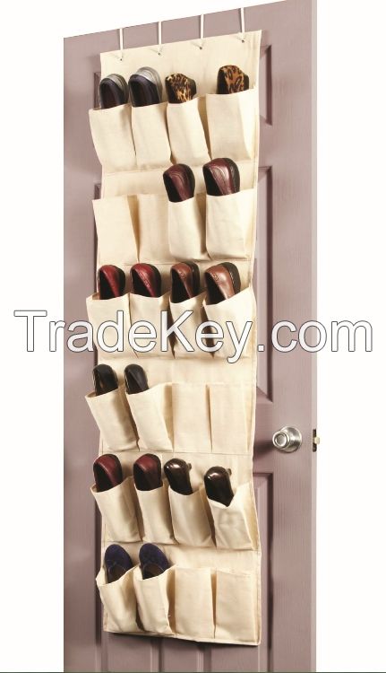 24 Pockets Hanging on Door Shoe Storage Organizer