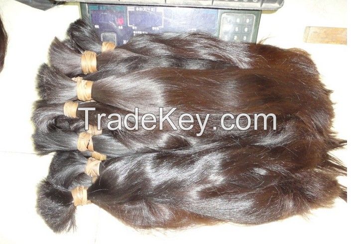 100% Remy human nature color hair extension Brazilian virgin raw cablo