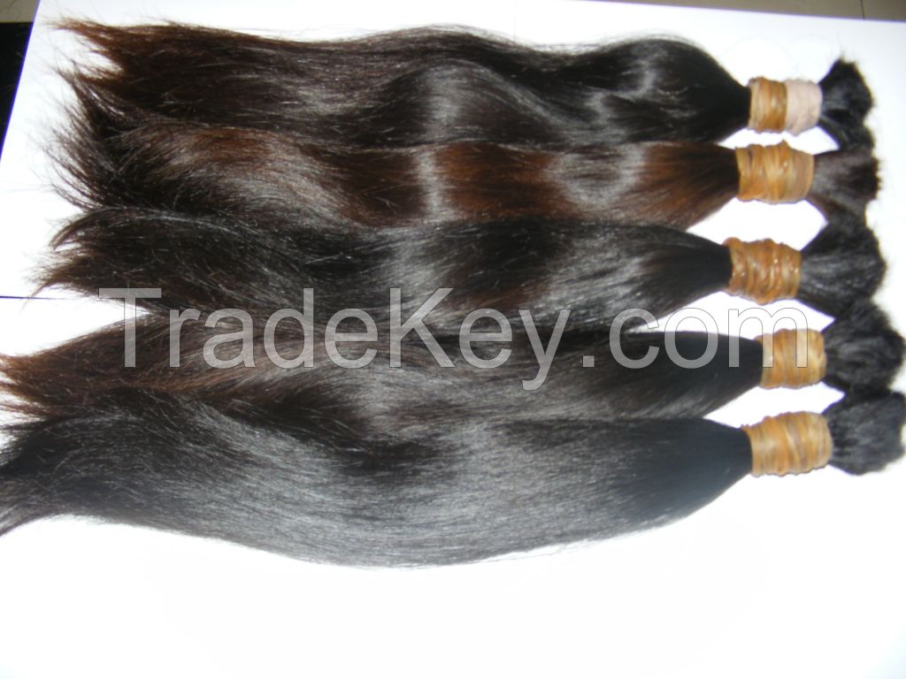 Unprocessed Bulk Hair Nature Color Human Cabelo Box Bulk Extension