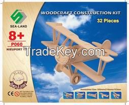 WOODEN TOYS, DIY WOODEN PUZZLE NIEUPORT 17