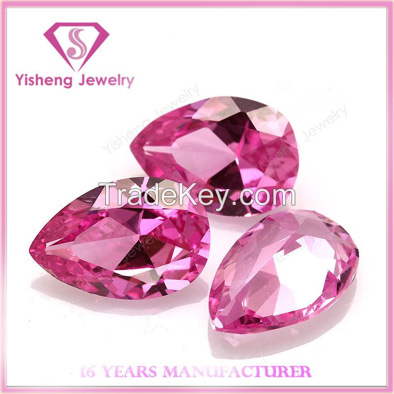 Pear shape ruby gemstone diamond competitive price for fashion jewelry