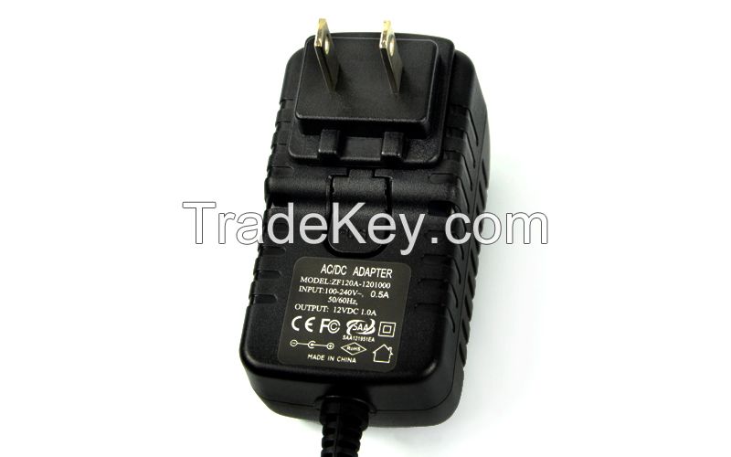 12V 1A Wall Power Adapter