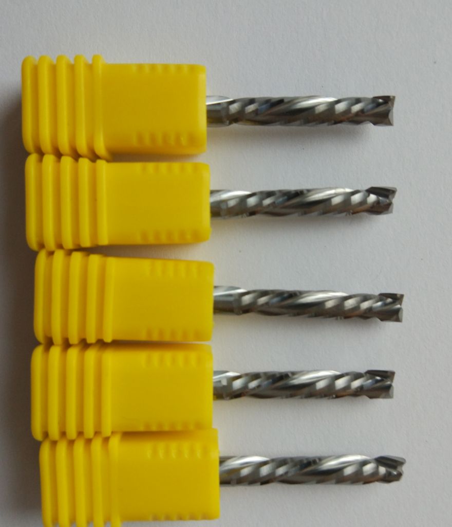 CNC Solid Carbide Single Spiral Bit for MDF, Plywood      Laminated      Acrylic Cutting