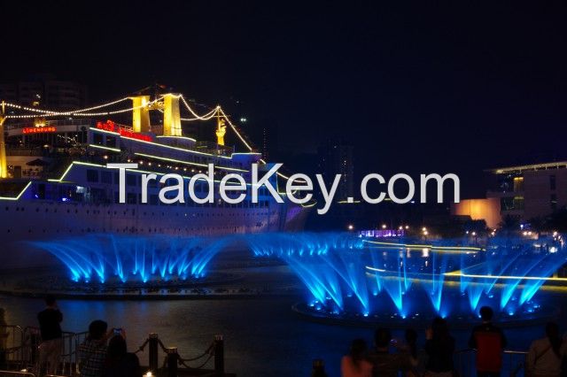 3D musical fountain with laser and screen movie show