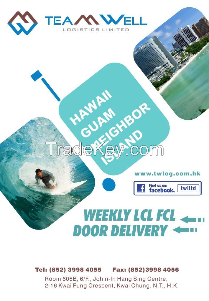 LCL/FCL/DOOR FM CHINA TO HONOLULU