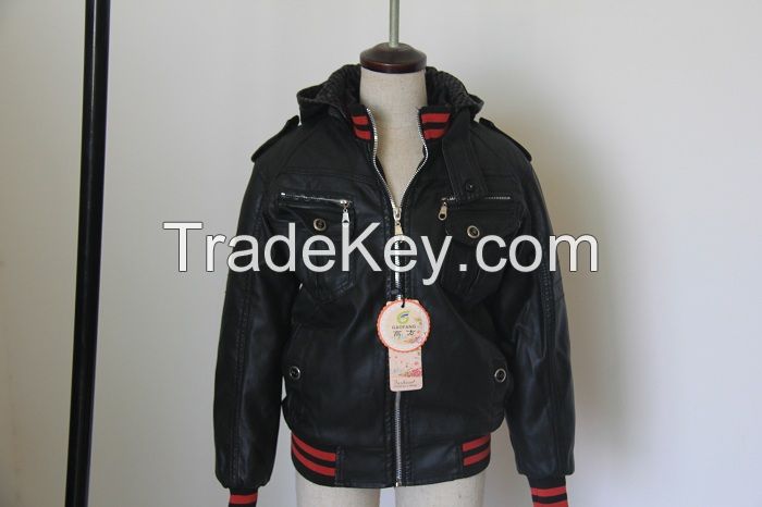 Boy Jacket Winter Coat Black Quilted Jacket Casual Type Stand Collar